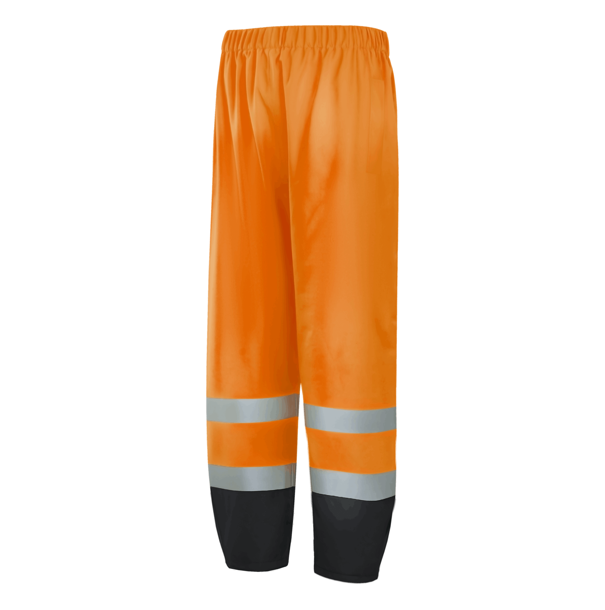 WP101 SHEFFIELD hi-vis orange rain pant with black hem accents for dirt resistance